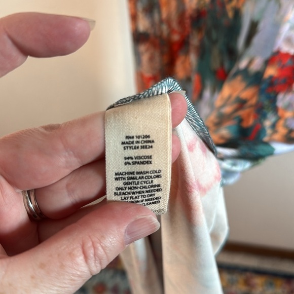 Soft Surroundings Multi Color Abstract Floral Mixed Print Dress Size Small P - Picture 5 of 9